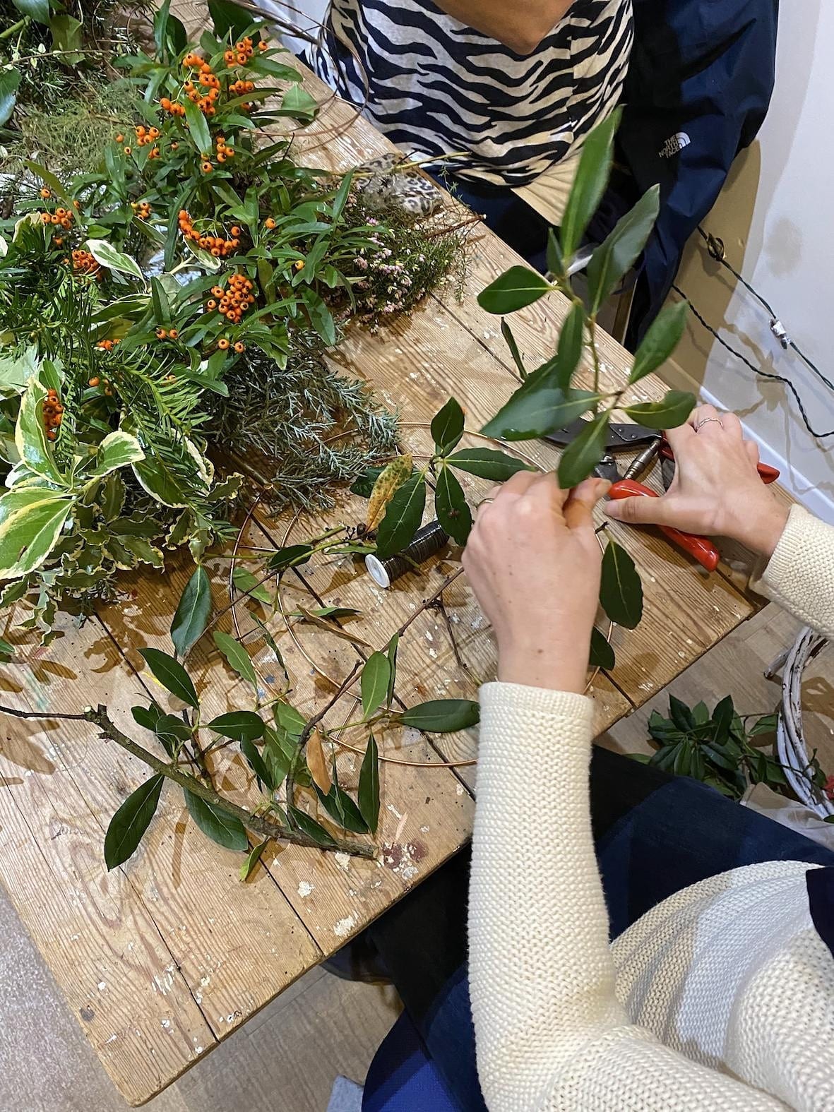 May Queen wreath making workshop at Tiny Homes Holidays - Eco-friendly lodges for off-grid vacations on the Isle of Wight, set in a natural meadow, adjacent to ancient woodland